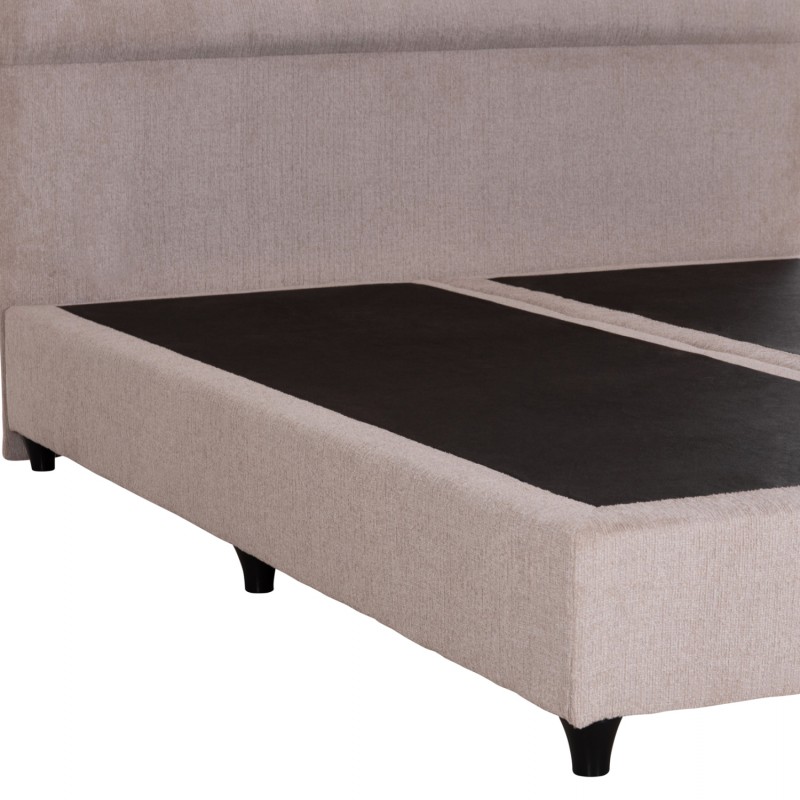 ΚΡΕΒΑΤΙ ΔΙΠΛΟ MALENA HM638.32 ΜΠΕΖ ΥΦΑΣΜΑ- ΓΙΑ ΣΤΡΩΜΑ 150x200εκ.