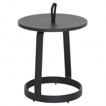 ΤΡΑΠΕΖΙ ΒΟΗΘΗΤΙΚΟ ΕΞ.ΧΩΡΟΥ MINO HM6432.01 ΑΛΟΥΜΙΝΙΟ & ΣΧΟΙΝΙ ΓΚΡΙ Φ47x53Υεκ