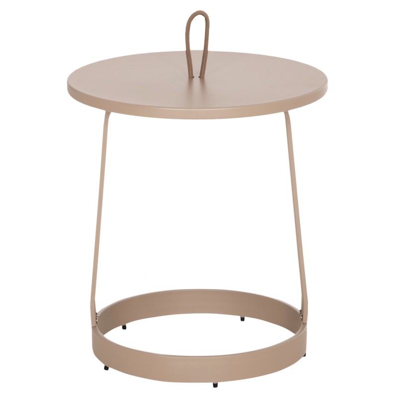 ΤΡΑΠΕΖΙ ΒΟΗΘΗΤΙΚΟ ΕΞ.ΧΩΡΟΥ MINO HM6432.03 ΑΛΟΥΜΙΝΙΟ & ΣΧΟΙΝΙ ΚΑΠΟΥΤΣΙΝΟ Φ47x53Υεκ