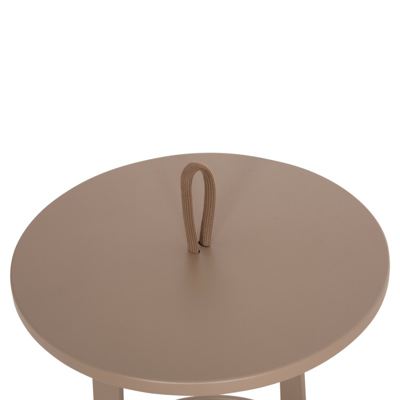 ΤΡΑΠΕΖΙ ΒΟΗΘΗΤΙΚΟ ΕΞ.ΧΩΡΟΥ MINO HM6432.03 ΑΛΟΥΜΙΝΙΟ & ΣΧΟΙΝΙ ΚΑΠΟΥΤΣΙΝΟ Φ47x53Υεκ