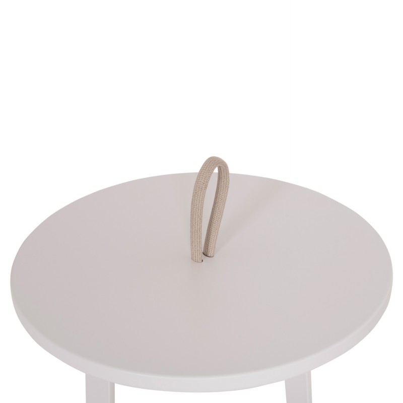 ΤΡΑΠΕΖΙ ΒΟΗΘΗΤΙΚΟ ΕΞ.ΧΩΡΟΥ MINO HM6432.02 ΑΛΟΥΜΙΝΙΟ ΛΕΥΚΟ & ΣΧΟΙΝΙ ΜΠΕΖ Φ47x53Υεκ