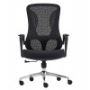 ΚΑΡΕΚΛΑ ΓΡΑΦΕΙΟΥ DECIFER HM1212.01 ΜΑΥΡO MESH-ΒΑΣΗ ΧΡΩΜΙΟΥ 61x60x110Υεκ.