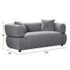 ΚΑΝΑΠΕΣ 2-ΘΕΣΙΟΣ ARCTIS HM3328.01 ΓΚΡΙ ΥΦΑΣΜΑ 169x88x88Υεκ.