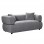 ΚΑΝΑΠΕΣ 2-ΘΕΣΙΟΣ ARCTIS HM3328.01 ΓΚΡΙ ΥΦΑΣΜΑ 169x88x88Υεκ.