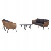 ΣΕΤ ΣΑΛΟΝΙ 5ΤΜΧ STERN HM6555.01 ΓΚΡΙ ΑΛΟΥΜΙΝΙΟ & OLEFIN--TWIST WICKER ΣΕ ΦΥΣΙΚΟ