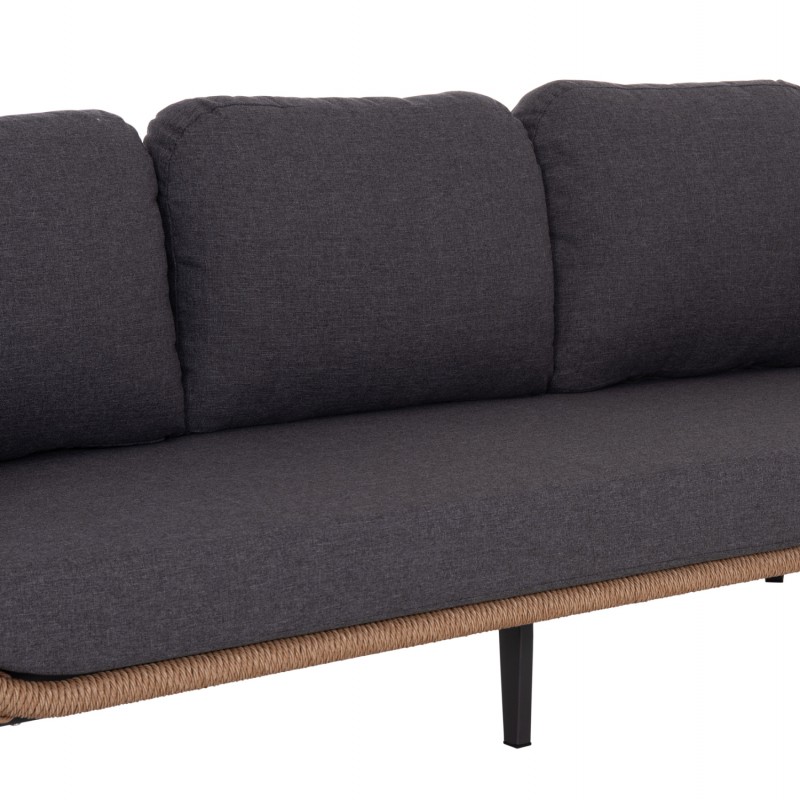 ΣΕΤ ΣΑΛΟΝΙ 5ΤΜΧ STERN HM6555.01 ΓΚΡΙ ΑΛΟΥΜΙΝΙΟ & OLEFIN--TWIST WICKER ΣΕ ΦΥΣΙΚΟ