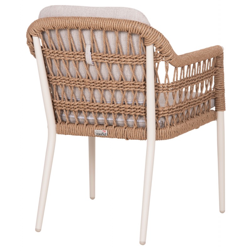 ΠΟΛΥΘΡΟΝΑ BOXER HM6556.02 ΑΛΟΥΜΙΝΙΟ & OLEFIN ΜΠΕΖ-TWIST WICKER 58x60x80Yεκ