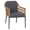ΠΟΛΥΘΡΟΝΑ BOXER HM6556.01 ΑΛΟΥΜΙΝΙΟ & OLEFIN ΓΚΡΙ-TWIST WICKER 58x60x80Yεκ