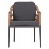 ΠΟΛΥΘΡΟΝΑ BOXER HM6556.01 ΑΛΟΥΜΙΝΙΟ & OLEFIN ΓΚΡΙ-TWIST WICKER 58x60x80Yεκ