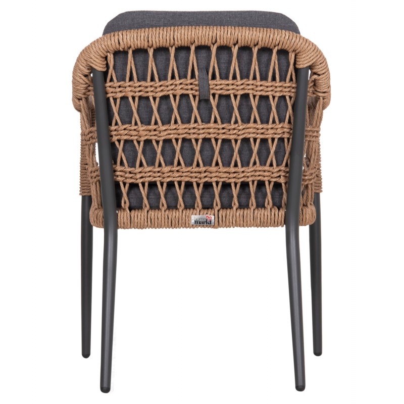 ΠΟΛΥΘΡΟΝΑ BOXER HM6556.01 ΑΛΟΥΜΙΝΙΟ & OLEFIN ΓΚΡΙ-TWIST WICKER 58x60x80Yεκ