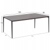 ΤΡΑΠΕΖΙ ΤΡΑΠΕΖΑΡΙΑΣ STAD HM6557.01 ΓΚΡΙ ΑΛΟΥΜΙΝΙΟ & SINTERED STONE TOP 180x90x74Υεκ