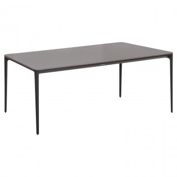 ΤΡΑΠΕΖΙ ΤΡΑΠΕΖΑΡΙΑΣ STAD HM6557.01 ΓΚΡΙ ΑΛΟΥΜΙΝΙΟ & SINTERED STONE TOP 180x90x74Υεκ