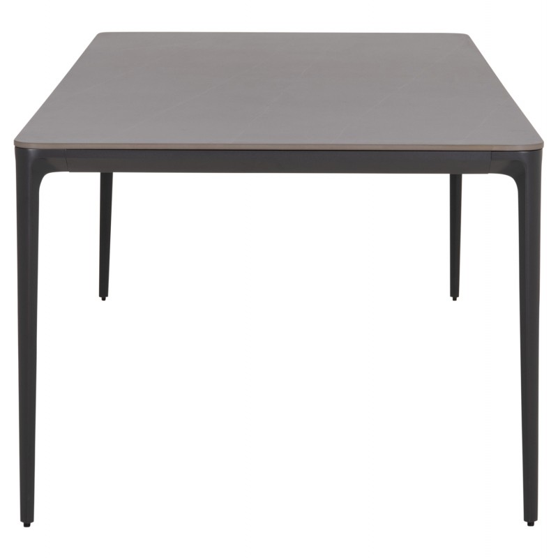 ΤΡΑΠΕΖΙ ΤΡΑΠΕΖΑΡΙΑΣ STAD HM6557.01 ΓΚΡΙ ΑΛΟΥΜΙΝΙΟ & SINTERED STONE TOP 180x90x74Υεκ