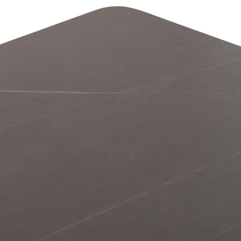 ΤΡΑΠΕΖΙ ΤΡΑΠΕΖΑΡΙΑΣ STAD HM6557.01 ΓΚΡΙ ΑΛΟΥΜΙΝΙΟ & SINTERED STONE TOP 180x90x74Υεκ