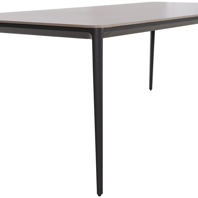ΤΡΑΠΕΖΙ ΤΡΑΠΕΖΑΡΙΑΣ STAD HM6557.01 ΓΚΡΙ ΑΛΟΥΜΙΝΙΟ & SINTERED STONE TOP 180x90x74Υεκ
