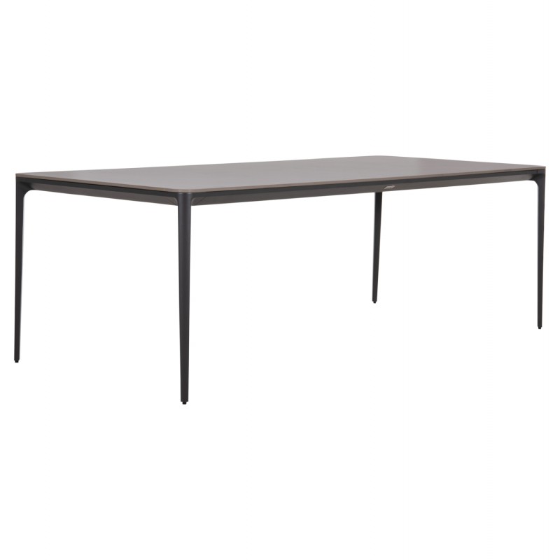 ΤΡΑΠΕΖΙ ΤΡΑΠΕΖΑΡΙΑΣ STAD HM6558.01 ΓΚΡΙ ΑΛΟΥΜΙΝΙΟ & SINTERED STONE TOP 220x100x75Υεκ