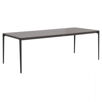 ΤΡΑΠΕΖΙ ΤΡΑΠΕΖΑΡΙΑΣ STAD HM6558.01 ΓΚΡΙ ΑΛΟΥΜΙΝΙΟ & SINTERED STONE TOP 220x100x75Υεκ