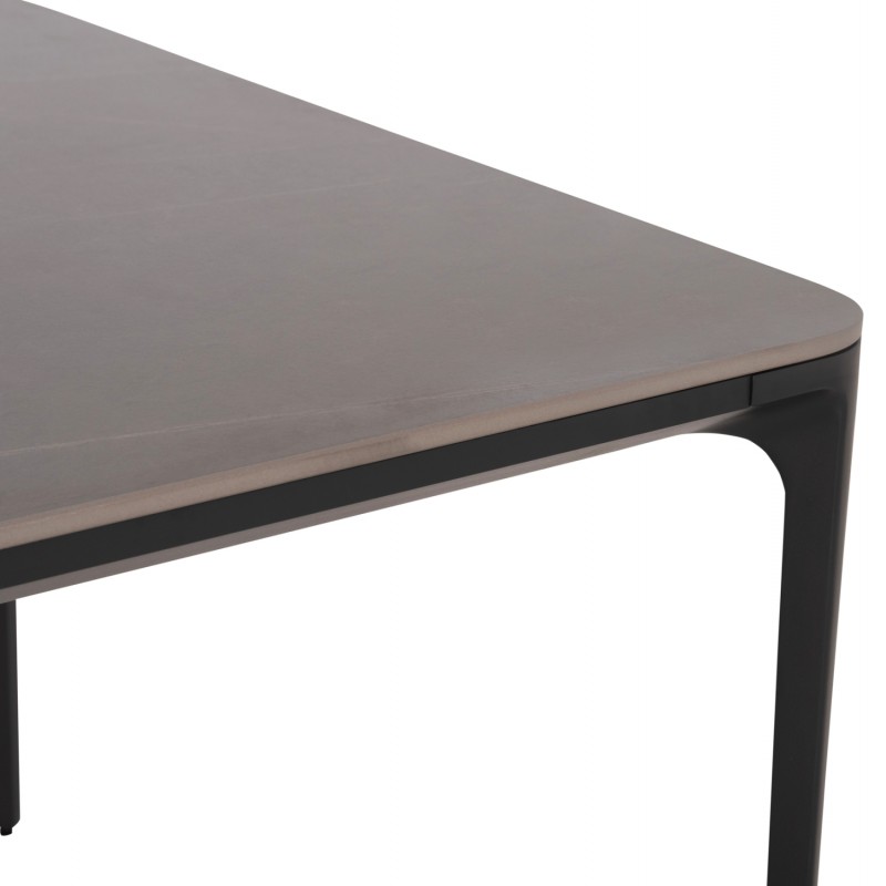ΤΡΑΠΕΖΙ ΤΡΑΠΕΖΑΡΙΑΣ STAD HM6558.01 ΓΚΡΙ ΑΛΟΥΜΙΝΙΟ & SINTERED STONE TOP 220x100x75Υεκ