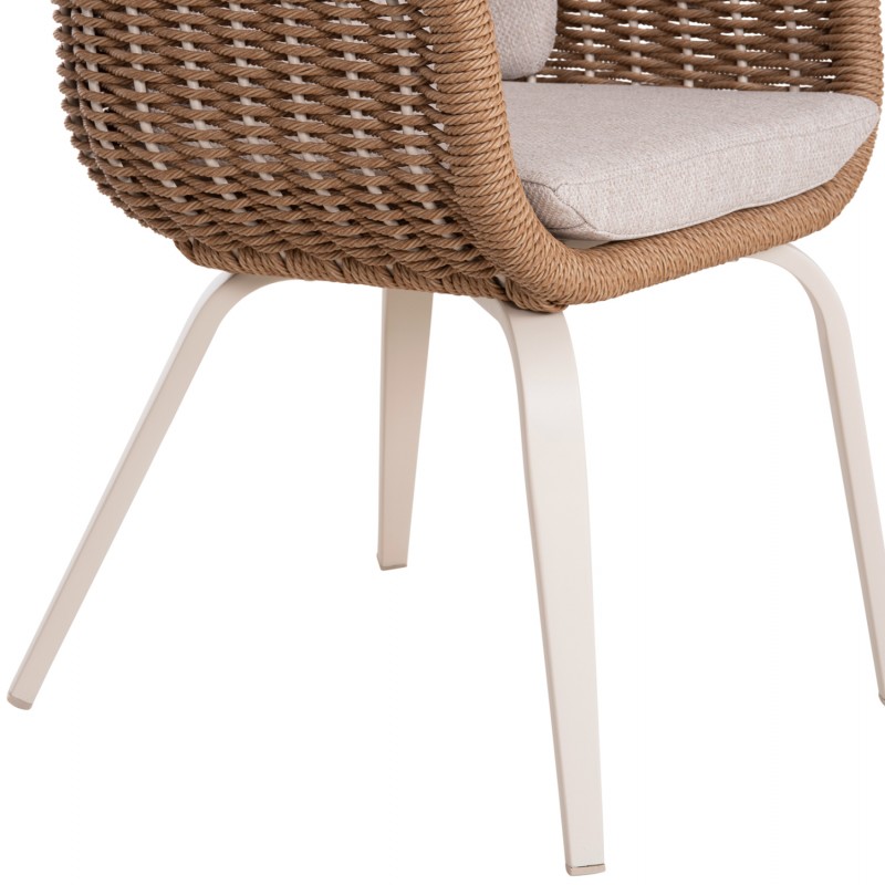 ΠΟΛΥΘΡΟΝΑ VICTUS HM6559.02 ΑΛΟΥΜΙΝΙΟ & OLEFIN ΜΠΕΖ-TWIST WICKER 60x62x76Yεκ