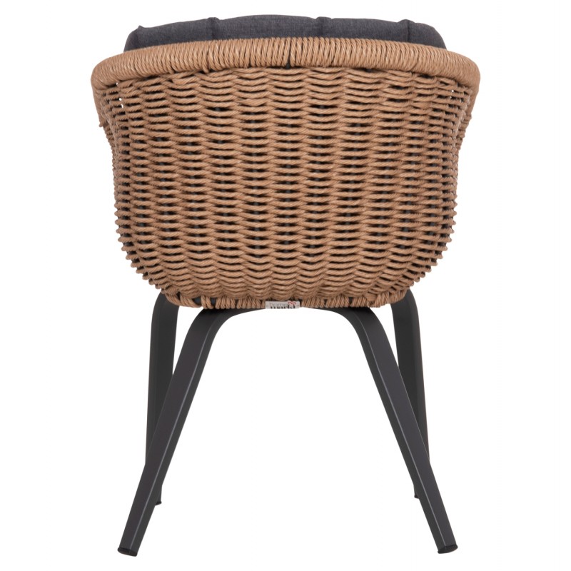 ΠΟΛΥΘΡΟΝΑ VICTUS HM6559.01 ΑΛΟΥΜΙΝΙΟ & OLEFIN ΓΚΡΙ-TWIST WICKER 60x62x76Yεκ