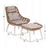 ΠΟΛΥΘΡΟΝΑ LOUNGE ΜΕ ΥΠΟΠΟΔΙΟ REMVAZZO HM6561.02 ΑΛΟΥΜΙΝΙΟ ΜΠΕΖ--WICKER 90x85x96Υεκ