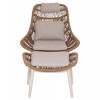 ΠΟΛΥΘΡΟΝΑ LOUNGE ΜΕ ΥΠΟΠΟΔΙΟ REMVAZZO HM6561.02 ΑΛΟΥΜΙΝΙΟ ΜΠΕΖ--WICKER 90x85x96Υεκ