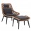 ΠΟΛΥΘΡΟΝΑ LOUNGE ΜΕ ΥΠΟΠΟΔΙΟ REMVAZZO HM6561.01 ΑΛΟΥΜΙΝΙΟ ΓΚΡΙ--WICKER 90x85x96Υεκ