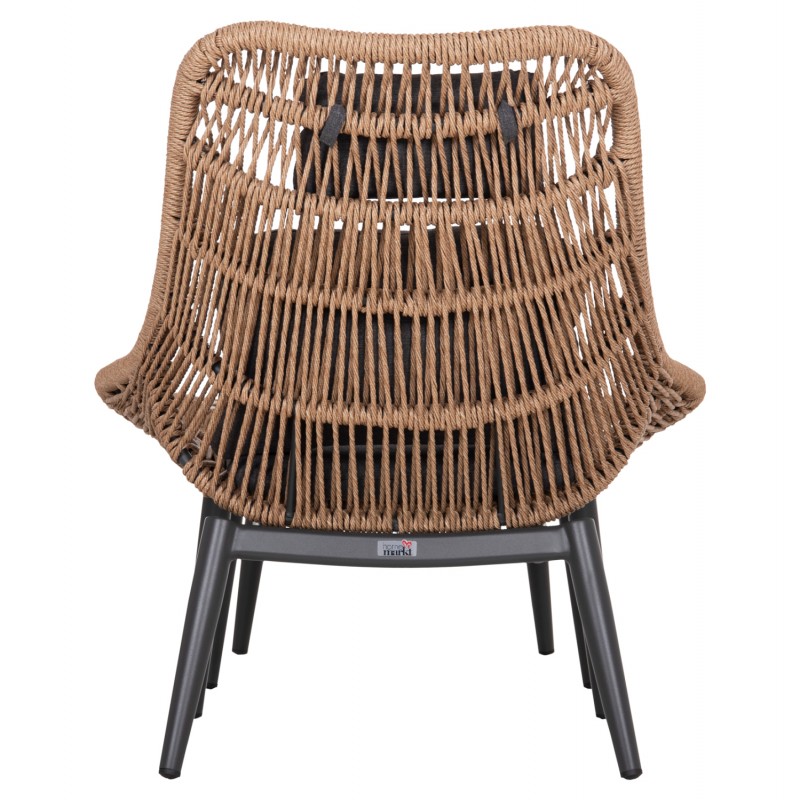 ΠΟΛΥΘΡΟΝΑ LOUNGE ΜΕ ΥΠΟΠΟΔΙΟ REMVAZZO HM6561.01 ΑΛΟΥΜΙΝΙΟ ΓΚΡΙ--WICKER 90x85x96Υεκ