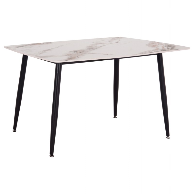 ΤΡΑΠΕΖΙ RAVEN HM18149.04 ΚΕΡΑΜΙΚΟ TOP ΜΕ ΟΨΗ ΛΕΥΚΟ/ΚΑΦΕ ΜΑΡΜΑΡΟ 140x80x74Υεκ.