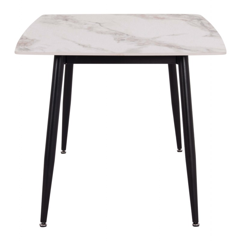 ΤΡΑΠΕΖΙ RAVEN HM18149.04 ΚΕΡΑΜΙΚΟ TOP ΜΕ ΟΨΗ ΛΕΥΚΟ/ΚΑΦΕ ΜΑΡΜΑΡΟ 140x80x74Υεκ.