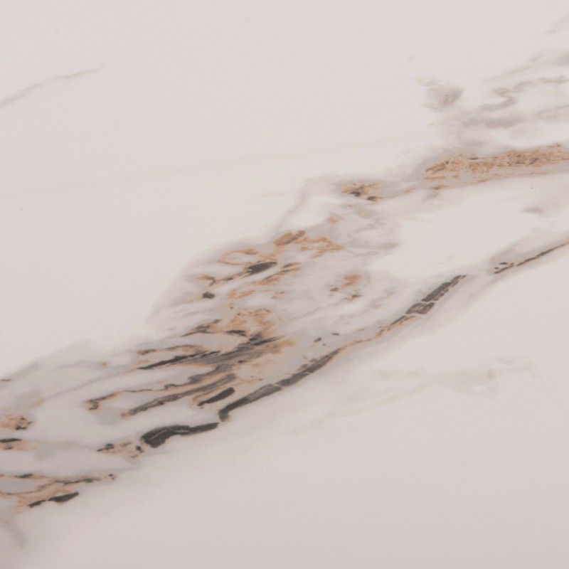 ΤΡΑΠΕΖΙ RAVEN HM18149.04 ΚΕΡΑΜΙΚΟ TOP ΜΕ ΟΨΗ ΛΕΥΚΟ/ΚΑΦΕ ΜΑΡΜΑΡΟ 140x80x74Υεκ.