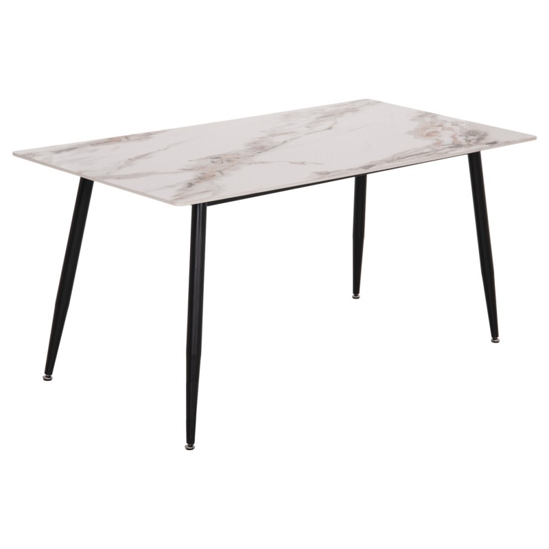 ΤΡΑΠΕΖΙ RAVEN HM18150.04 ΚΕΡΑΜΙΚΟ TOP ΜΕ ΟΨΗ ΛΕΥΚΟ/ΚΑΦΕ ΜΑΡΜΑΡΟ 160x80x74Υεκ.