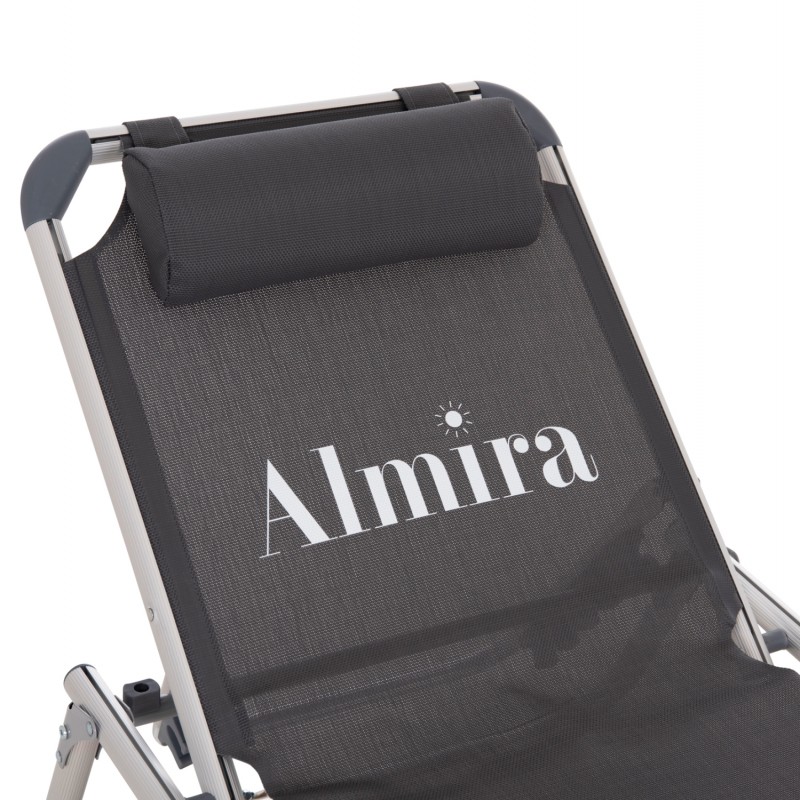ΞΑΠΛΩΣΤΡΑ ΠΑΡΑΛΙΑΣ ΑΛΟΥΜΙΝΙΟΥ ΒΑΡ.ΤΥΠΟΥ ALMIRA HM5054.10 ΓΚΡΙ TEXTILENE 187x59x78Υεκ