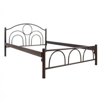 ΜΕΤΑΛΛΙΚΟ ΔΙΠΛΟ ΚΡΕΒΑΤΙ ΚΥΚΛΟΣ 160x200x90Yεκ. HM766 ΣΦΥΡHΛΑΤΟ ΚΑΦΕ