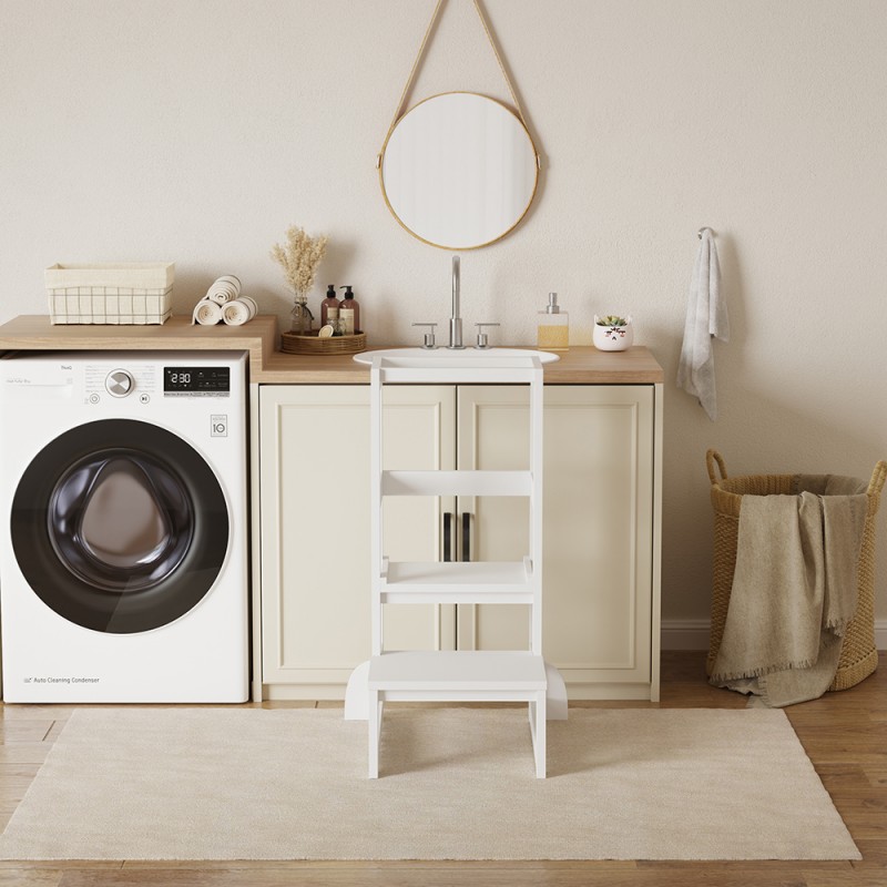 ΠΥΡΓΟΣ ΕΚΜΑΘΗΣΗΣ τ.MONTESSORI PEPE HM9291.03 ΞΥΛΟ ΠΕΥΚΟΥ ΛΕΥΚΟ 45.7x51x90Υεκ
