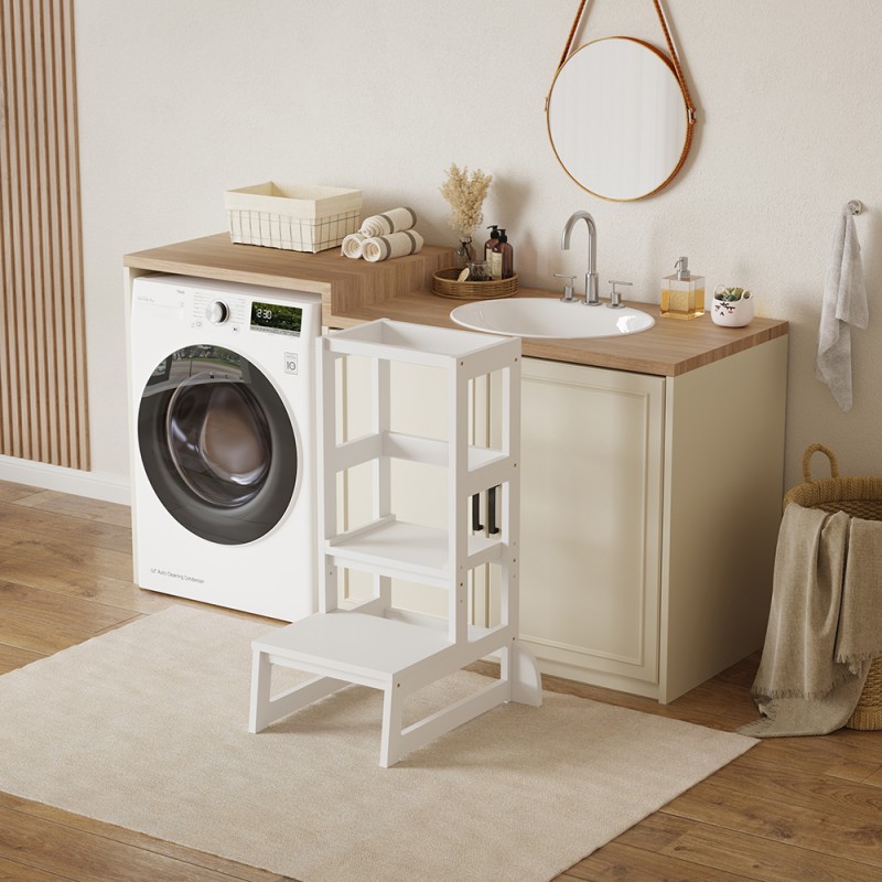 ΠΥΡΓΟΣ ΕΚΜΑΘΗΣΗΣ τ.MONTESSORI PEPE HM9291.03 ΞΥΛΟ ΠΕΥΚΟΥ ΛΕΥΚΟ 45.7x51x90Υεκ
