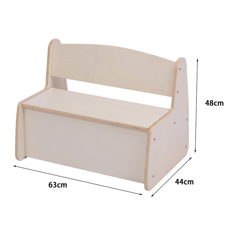 ΠΑΓΚΑΚΙ ΠΑΙΔΙΚΟ ΜΕ ΑΠΟΘ.ΧΩΡΟ RICKI HM18342.01 MDF & ΚΟΝΤΡΑΠΛΑΚΕ ΦΥΣΙΚΟ 63x43x47Υεκ