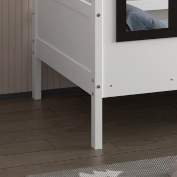 ΠΑΙΔΙΚΟ ΚΡΕΒΑΤΙ τ.MONTESSORI DOMER HM742.01 ΞΥΛΟ ΠΕΥΚΟΥ ΛΕΥΚΟ--ΓΙΑ 90x190εκ