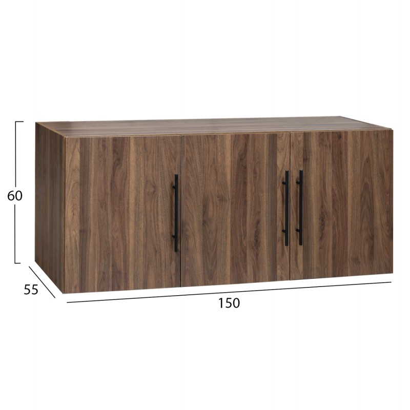 ΠΑΤΑΡΙ 3ΦΥΛΛΗΣ ΝΤΟΥΛΑΠΑΣ CARYS HM747.11 ΜΕΛΑΜΙΝΗ ΚΑΡΥΔΙ 150x55x60Υεκ