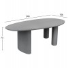 ΤΡΑΠΕΖΙ ΤΡΑΠΕΖΑΡΙΑΣ ΟΒΑΛ VOLPE HM6599.01 ΓΚΡΙ FIBER CEMENT 240x100x75Υεκ