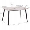 ΤΡΑΠΕΖΙ RAVEN HM9854.04 ΚΕΡΑΜΙΚΟ TOP ΜΕ ΟΨΗ ΜΑΡΜΑΡΟΥ τ.CALACATTA 120x70x73Υεκ.