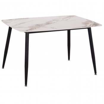 ΤΡΑΠΕΖΙ RAVEN HM9854.04 ΚΕΡΑΜΙΚΟ TOP ΜΕ ΟΨΗ ΜΑΡΜΑΡΟΥ τ.CALACATTA 120x70x73Υεκ.