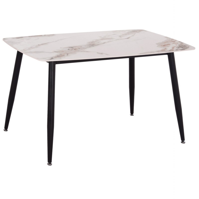 ΤΡΑΠΕΖΙ RAVEN HM9854.04 ΚΕΡΑΜΙΚΟ TOP ΜΕ ΟΨΗ ΜΑΡΜΑΡΟΥ τ.CALACATTA 120x70x73Υεκ.