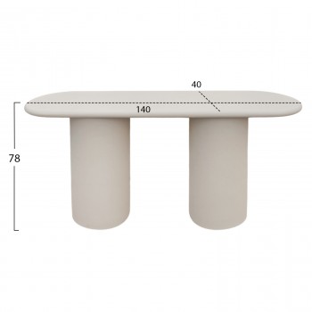 ΚΟΝΣΟΛΑ KENJI HM6584.02 FIBER CEMENT ΣΕ ΑΝΟΙΧΤΟ ΜΠΕΖ--140x40x78Υεκ.