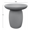 ΤΡΑΠΕΖΙ ΒΟΗΘΗΤΙΚΟ ΣΤΡΟΓΓΥΛΟ HIKARI HM6593.01 ΓΚΡΙ FIBER CEMENT Φ46x48Υεκ.