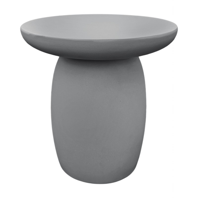 ΤΡΑΠΕΖΙ ΒΟΗΘΗΤΙΚΟ ΣΤΡΟΓΓΥΛΟ HIKARI HM6593.01 ΓΚΡΙ FIBER CEMENT Φ46x48Υεκ.