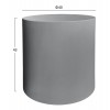 ΤΡΑΠΕΖΙ ΒΟΗΘΗΤΙΚΟ ΣΤΡΟΓΓΥΛΟ KYOKO HM6592.01 ΓΚΡΙ FIBER CEMENT Φ40x43Υεκ.