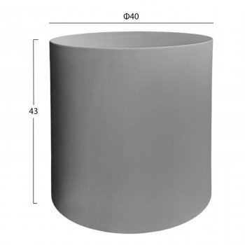 ΤΡΑΠΕΖΙ ΒΟΗΘΗΤΙΚΟ ΣΤΡΟΓΓΥΛΟ KYOKO HM6592.01 ΓΚΡΙ FIBER CEMENT Φ40x43Υεκ.