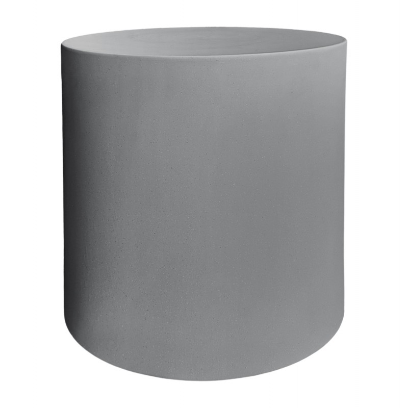 ΤΡΑΠΕΖΙ ΒΟΗΘΗΤΙΚΟ ΣΤΡΟΓΓΥΛΟ KYOKO HM6592.01 ΓΚΡΙ FIBER CEMENT Φ40x43Υεκ.