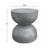 ΣΚΑΜΠΟ ΣΤΡΟΓΓΥΛΟ ZINI HM6580.01 FIBER CEMENT ΣΕ ΓΚΡΙ Φ36x43Υεκ